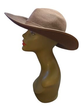 a new day Wide-Brim Brown Felt Fedora Hat